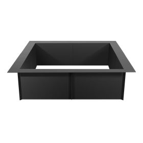 VEVOR Fire Pit Ring Square 36x36 in Outer Steel Liner DIY Campfire Ring Firepit